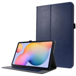 For Samsung Galaxy Tab S8 / Galaxy Tab S7 T870 2-Folding Business Horizontal Flip PU Leather Case with Card Slots & Holder(Dark Blue) (OEM)