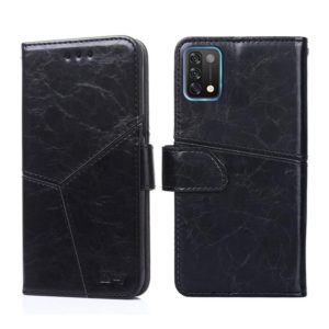 For UMIDIGI A11 Geometric Stitching Horizontal Flip Leather Phone Case(Black) (OEM)