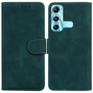 For Infinix Hot 11 X662 Skin Feel Pure Color Flip Leather Phone Case(Green) (OEM)
