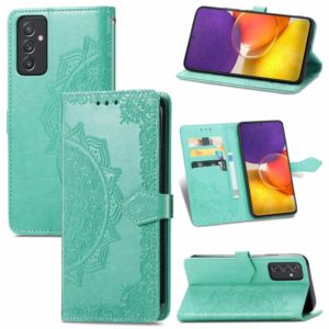 For Samsung Galaxy A82 5G Mandala Embossing Pattern Horizontal Flip Leather Case with Holder & Card Slots & Wallet & Lanyard(Green) (OEM)