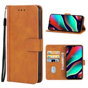 Leather Phone Case For Wiko View3 Pro(Brown) (OEM)