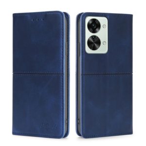 For OnePlus Nord 2T Cow Texture Magnetic Horizontal Flip Leather Phone Case(Blue) (OEM)
