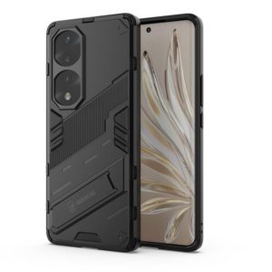 For Honor 70 Pro Punk Armor 2 in 1 PC + TPU Shockproof Case with Invisible Holder(Black) (OEM)