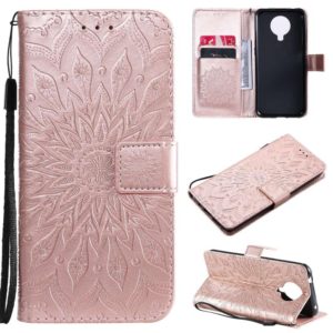 For Nokia 6.3 / G20 / G10 Sun Embossing Pattern Horizontal Flip Leather Case with Card Slot & Holder & Wallet & Lanyard(Rose Gold) (OEM)
