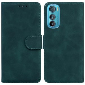 For Motorola Edge 30 Skin Feel Pure Color Flip Leather Phone Case(Green) (OEM)