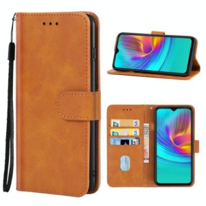 Leather Phone Case For Tecno Pop 4(Brown) (OEM)