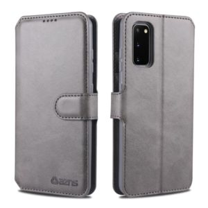 For Samsung Galaxy S20 AZNS Calf Texture Horizontal Flip Leather Case, with Holder & Card Slots & Wallet & Photo Frame(Grey) (AZNS) (OEM)
