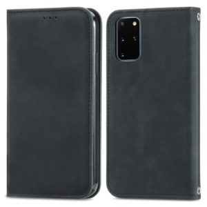 For Samsung Galaxy S20 Plus Retro Skin Feel Business Magnetic Horizontal Flip Leather Case with Holder & Card Slots & Wallet & Photo Frame(Black) (OEM)