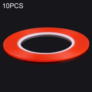 10 PCS 3mm Width Double Sided Adhesive Sticker Tape, Length: 25m(Red) (OEM)