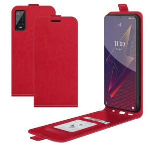 For wiko Power U20 R64 Texture Single Vertical Flip Leather Protective Case with Card Slots & Photo Frame(Red) (OEM)