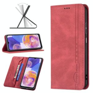 For Samsung Galaxy A23 5G Magnetic RFID Blocking Anti-Theft Leather Phone Case(Red) (OEM)