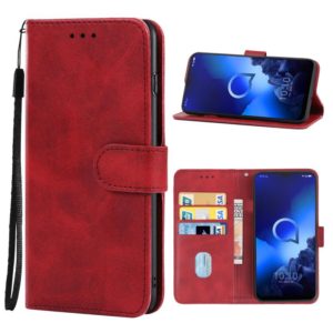 Leather Phone Case For Alcatel 3x 2019(Red) (OEM)