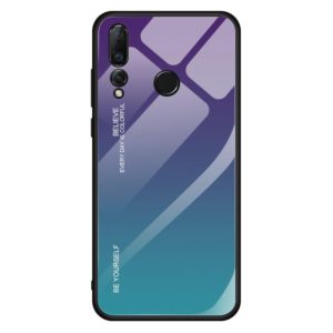 For Huawei Nova 4 Gradient Color Glass Case(Purple) (OEM)
