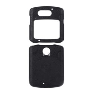 For Motorola Razr 5G Sunflower Pattern PU+TPU+PC Shockproof Phone Case(Black) (OEM)
