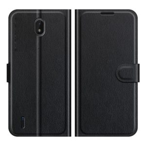 For Nokia C01 Plus Litchi Texture Horizontal Flip Protective Case with Holder & Card Slots & Wallet(Black) (OEM)