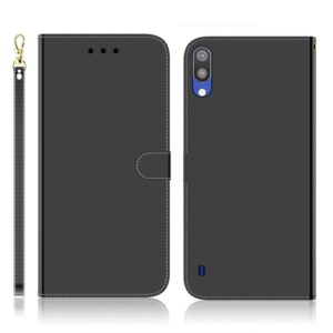 For Galaxy A10 / M10 Imitated Mirror Surface Horizontal Flip Leather Case with Holder & Card Slots & Wallet & Lanyard(Black) (OEM)