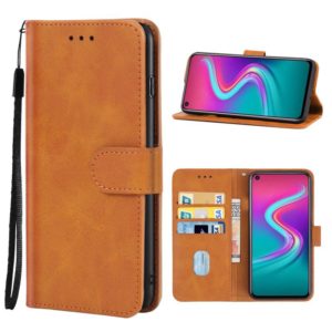 For Tecno A11 Leather Phone Case(Brown) (OEM)