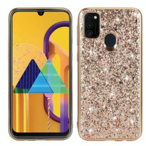 For Samsung Galaxy A21s Glitter Powder Shockproof TPU Protective Case(Gold) (OEM)
