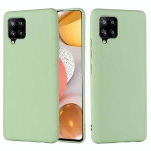 For Samsung Galaxy A42 5G Pure Color Liquid Silicone Shockproof Full Coverage Case(Green) (OEM)