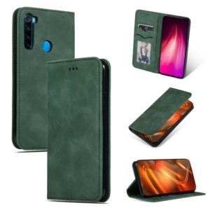 For Xiaomi Redmi Note 8 Retro Skin Feel Business Magnetic Horizontal Flip Leather Case(Army Green) (OEM)
