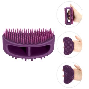 Pet Cleaning Silicone Bath Brush Pet Massage Cleaning Brush(Purple) (OEM)