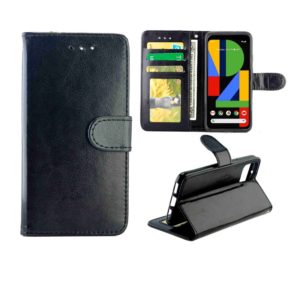 For Google Pixel4 Crazy Horse Texture Leather Horizontal Flip Protective Case with Holder & Card Slots & Wallet & Photo Frame(Black) (OEM)
