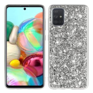 For Samsung Galaxy A71 5G Glitter Powder Shockproof TPU Protective Case(Silver) (OEM)