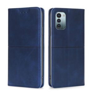 For Nokia G21/G11 Cow Texture Magnetic Horizontal Flip Leather Phone Case(Blue) (OEM)