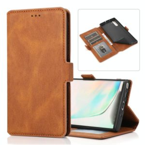 For Samsung Galaxy Note 10 Retro Magnetic Closing Clasp Horizontal Flip Leather Case with Holder & Card Slots & Photo Frame & Wallet(Brown) (OEM)