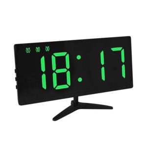 6615A LED Electronic Clock Smart Digital Table Clock(Green) (OEM)