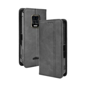 For Doogee S59 / S59 Pro Magnetic Buckle Retro Crazy Horse Texture Horizontal Flip Leather Case with Holder & Card Slots & Photo Frame(Black) (OEM)