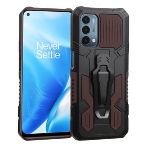 For OnePlus Nord N200 5G Machine Armor Warrior Shockproof PC + TPU Protective Case(Brown) (OEM)