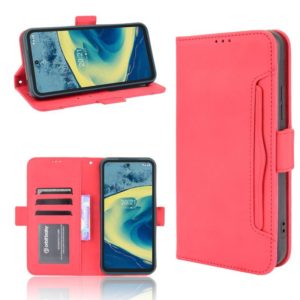 For Nokia XR20 Skin Feel Calf Pattern Horizontal Flip Leather Case with Holder & Card Slots & Photo Frame(Red) (OEM)