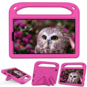 For Samsung Galaxy Tab A7 Lite 8.7 SM-T220 / SM-T225 Handle Portable EVA Shockproof Anti Falling Protective Case with Triangle Holder(Rose Red) (OEM)
