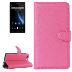 Litchi Texture Horizontal Flip Leather Case with Holder & Card Slots & wallet for Doogee X5(S-MPH-1005) / X5S（MPH1002）(Magenta) (OEM)