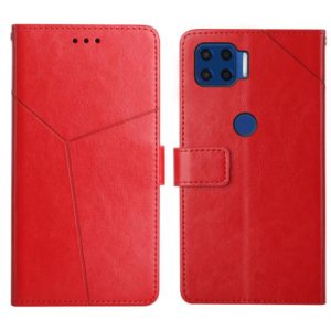 For Motorola Moto G 5G Plus Y Stitching Horizontal Flip Leather Phone Case with Holder & Card Slots & Wallet & Photo Frame(Red) (OEM)