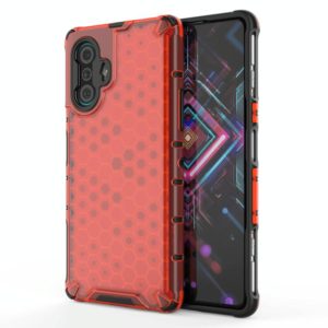 For Xiaomi Redmi K40 Gaming Shockproof Honeycomb PC + TPU Protective Case(Red) (OEM)