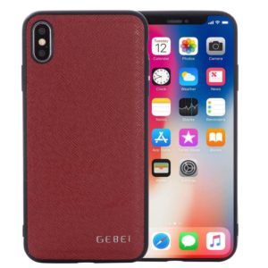 For iPhone 11 GEBEI Full-coverage Shockproof Leather Protective Case(Red) (GEBEI) (OEM)