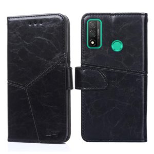 For Huawei P smart 2020 Geometric Stitching Horizontal Flip TPU + PU Leather Case with Holder & Card Slots & Wallet(Black) (OEM)