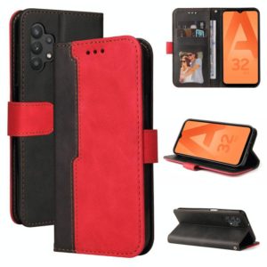 For Samsung Galaxy A32 5G Business Stitching-Color Horizontal Flip PU Leather Case with Holder & Card Slots & Photo Frame(Red) (OEM)