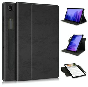 For Samsung Galaxy Tab A7 10.4 2020 Solid Color 360 Degrees Rotation Tablet Leather Case with Holder(Black) (OEM)