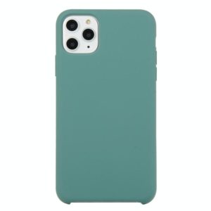 For iPhone 11 Pro Solid Color Solid Silicone Shockproof Case (Pine Needle Green) (OEM)