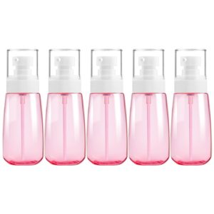 5 PCS Travel Plastic Bottles Leak Proof Portable Travel Accessories Small Bottles Containers, 60ml(Pink) (OEM)