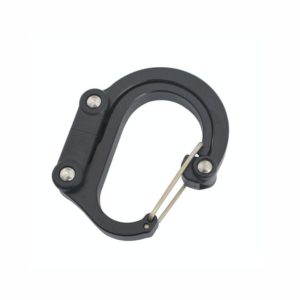 Multifunctional Carabiner Aluminum Alloy D-Type Outdoor Products Quick-Hanging Buckle(Black) (OEM)