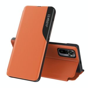 For Xiaomi Redmi Note 10 Pro Attraction Flip Holder Leather Phone Case(Orange) (OEM)