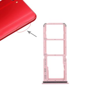 For Vivo Y83 2 x SIM Card Tray + Micro SD Card Tray (Red) (OEM)