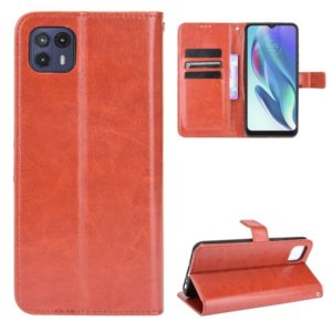 For Motorola Moto G50 5G Crazy Horse Texture Horizontal Flip Leather Case with Holder & Card Slots & Lanyard(Brown) (OEM)
