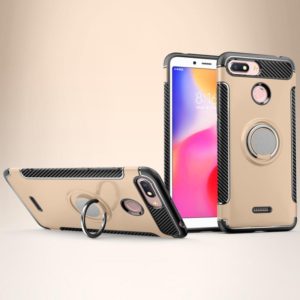 Magnetic 360 Degree Rotation Ring Holder Armor Protective Case for Xiaomi Redmi 6A (Gold) (OEM)
