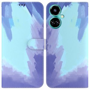 For Tecno Camon 19 Pro 5G Watercolor Pattern Horizontal Flip Leather Phone Case(Winter Snow) (OEM)