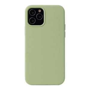 For iPhone 12 Pro Max Solid Color Liquid Silicone Shockproof Protective Case(Matcha Green) (OEM)